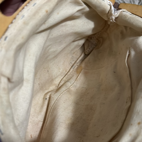 Vintage Woven Clutch-Made in Hong Kong-Wooden Top Closure-Rainbow Exterior - Picture 13 of 17